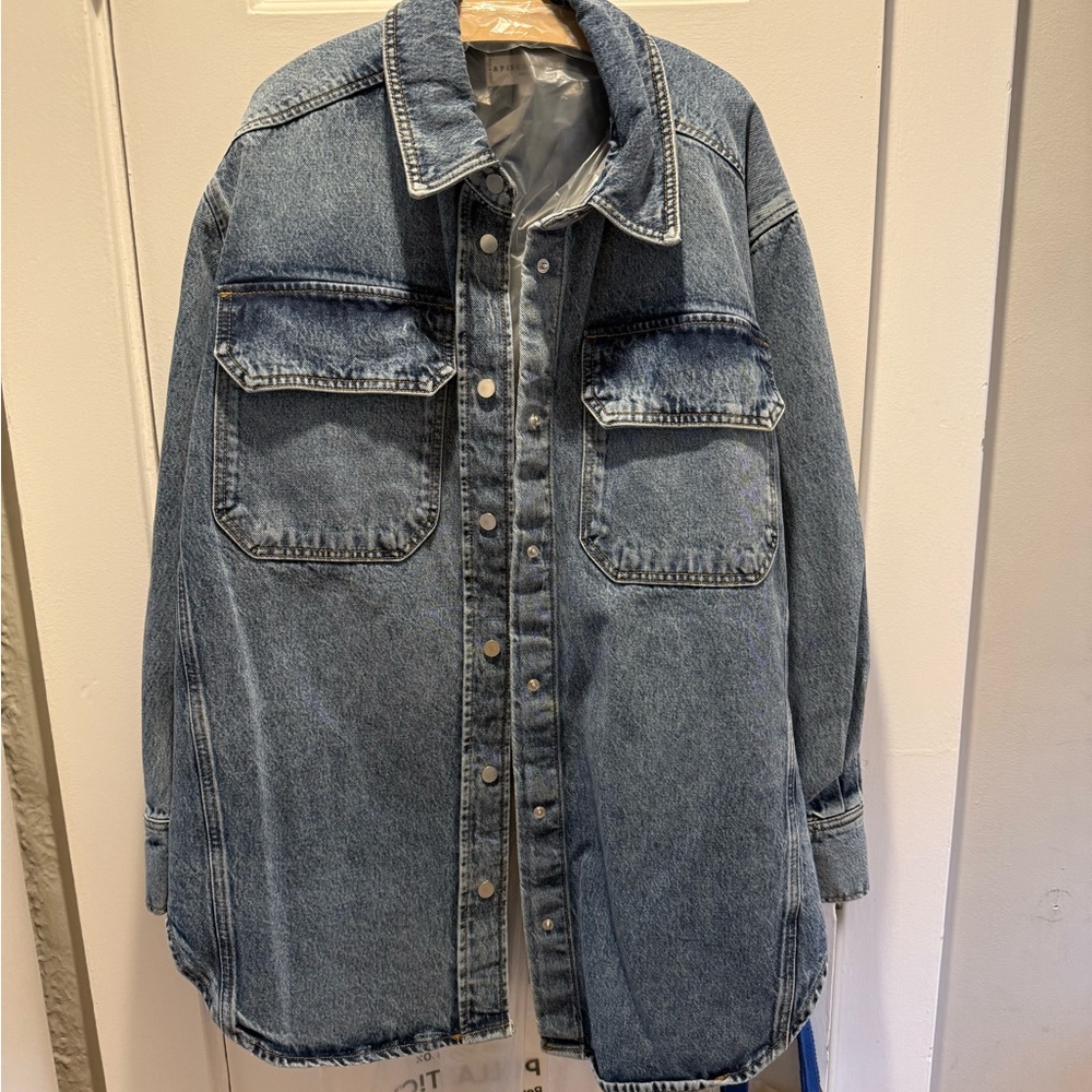 Apiece Apart Indigo Denim shacket large